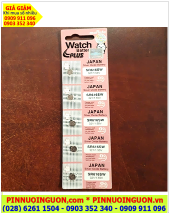 COMBO 01vỉ=5viên Pin 1.55v Silver Oxide MuRata SR616SW _Pin 321, Giá chỉ 59.000/ vỉ 5viên